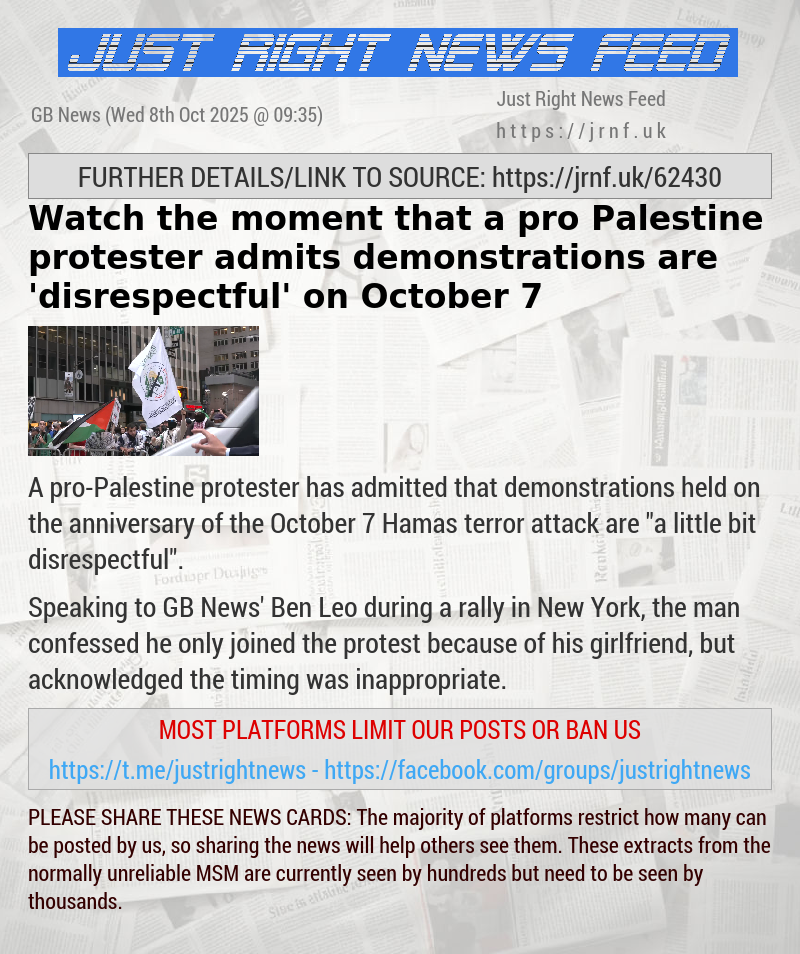 Watch the moment that a pro—Palestine protester admits demonstrations are ’disrespectful’ on October 7