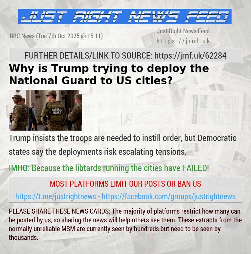 Why is Trump trying to deploy the National Guard to US cities?