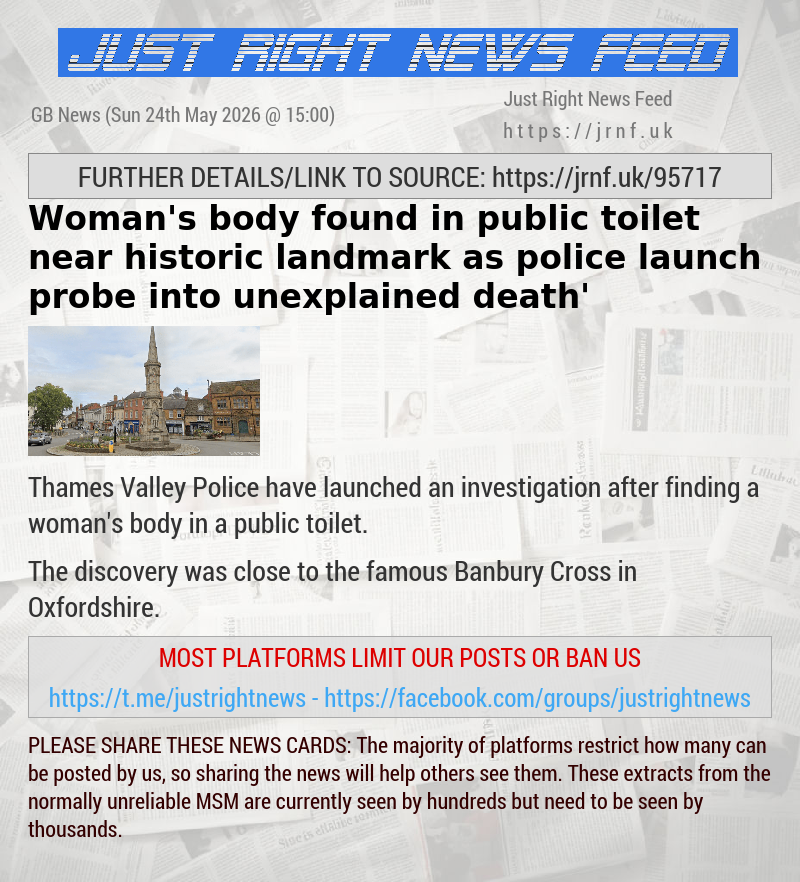 Woman’s body found in public toilet near historic landmark as police launch probe into ‘unexplained death’
