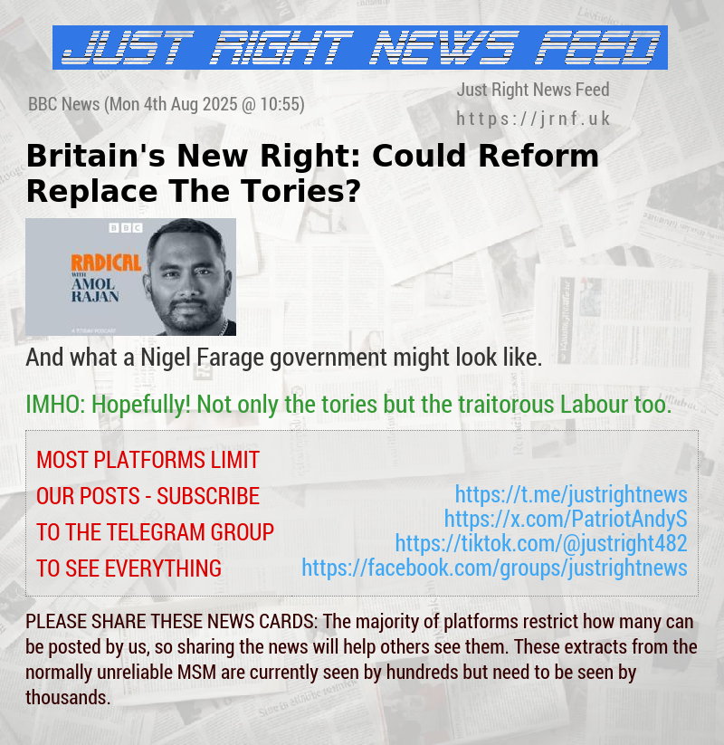 Britain’s New Right: Could Reform Replace The Tories?