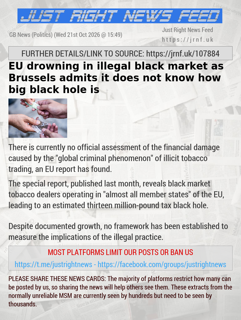 EU drowning in illegal black market as Brussels admits it does not know how big black hole is