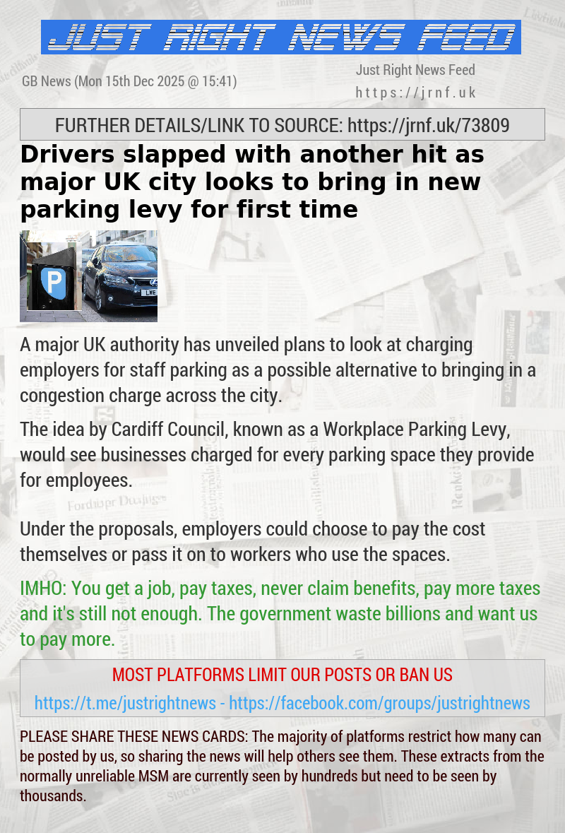 Drivers slapped with another hit as major UK city looks to bring in new parking levy for first time