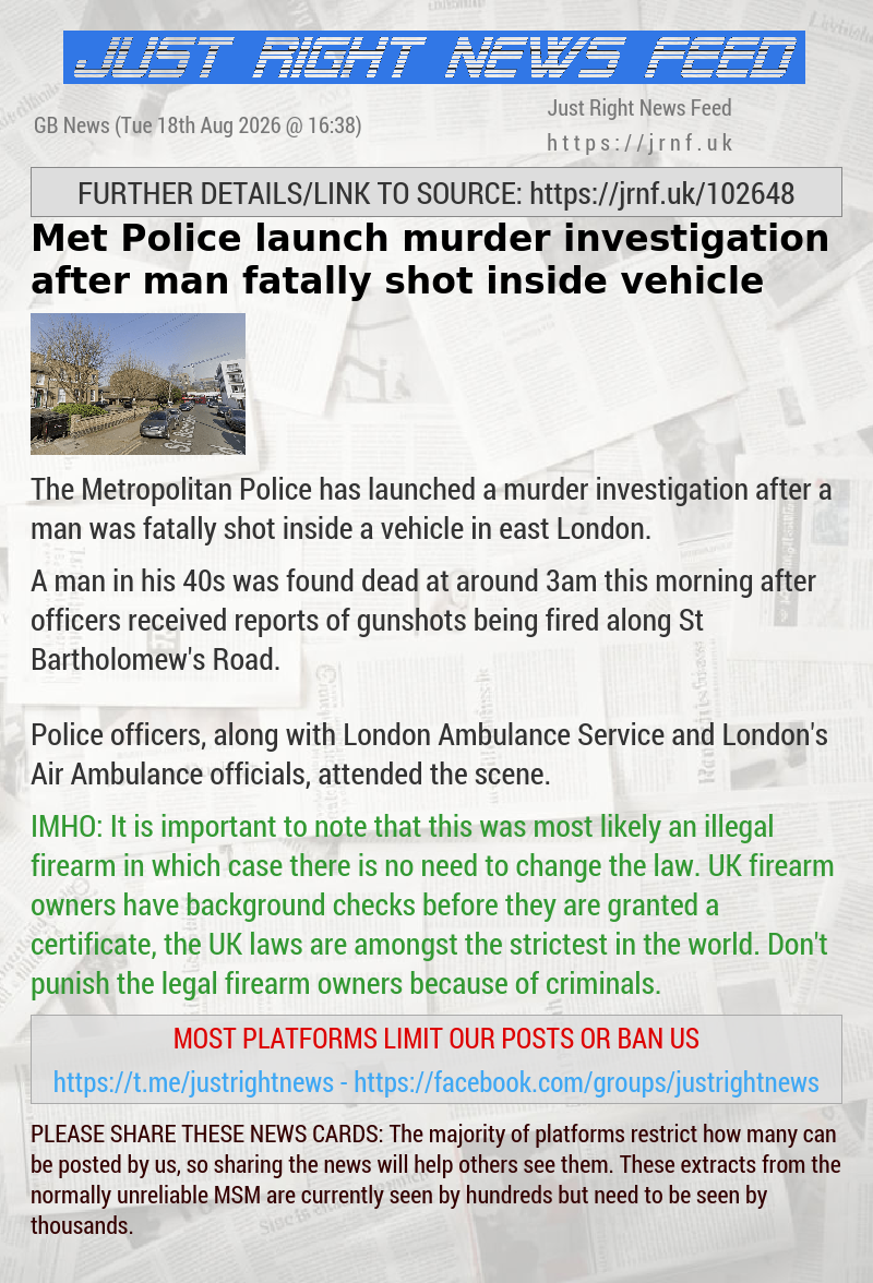 Met Police launch murder investigation after man fatally shot inside vehicle