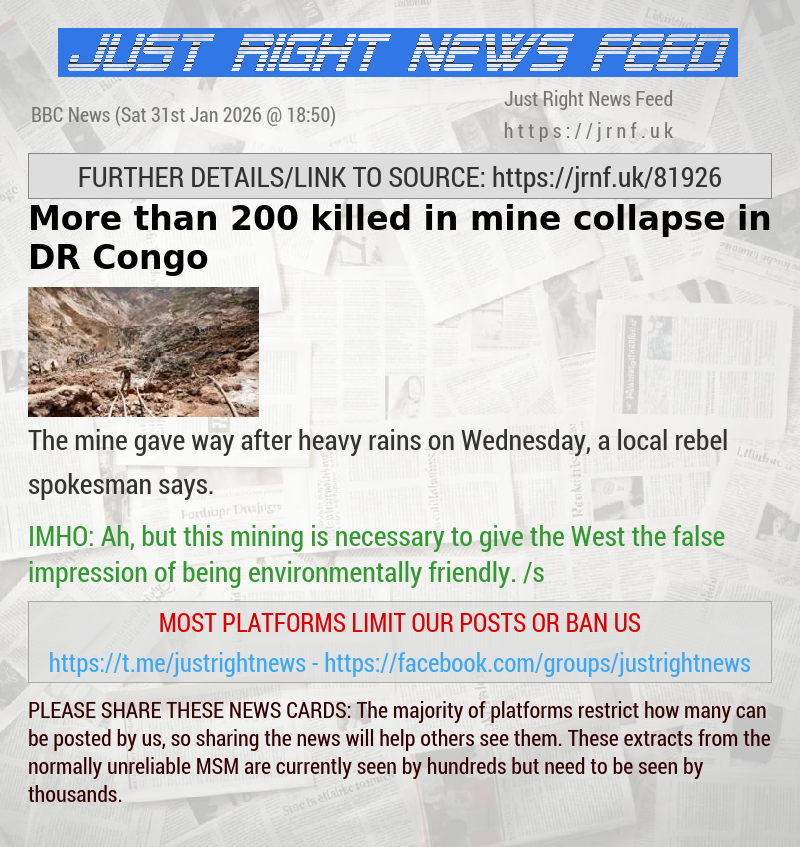 More than 200 killed in mine collapse in DR Congo