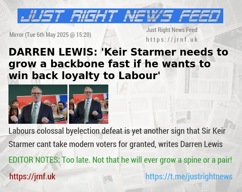DARREN LEWIS: ’Keir Starmer needs to grow a backbone fast if he wants to win back loyalty to Labour’