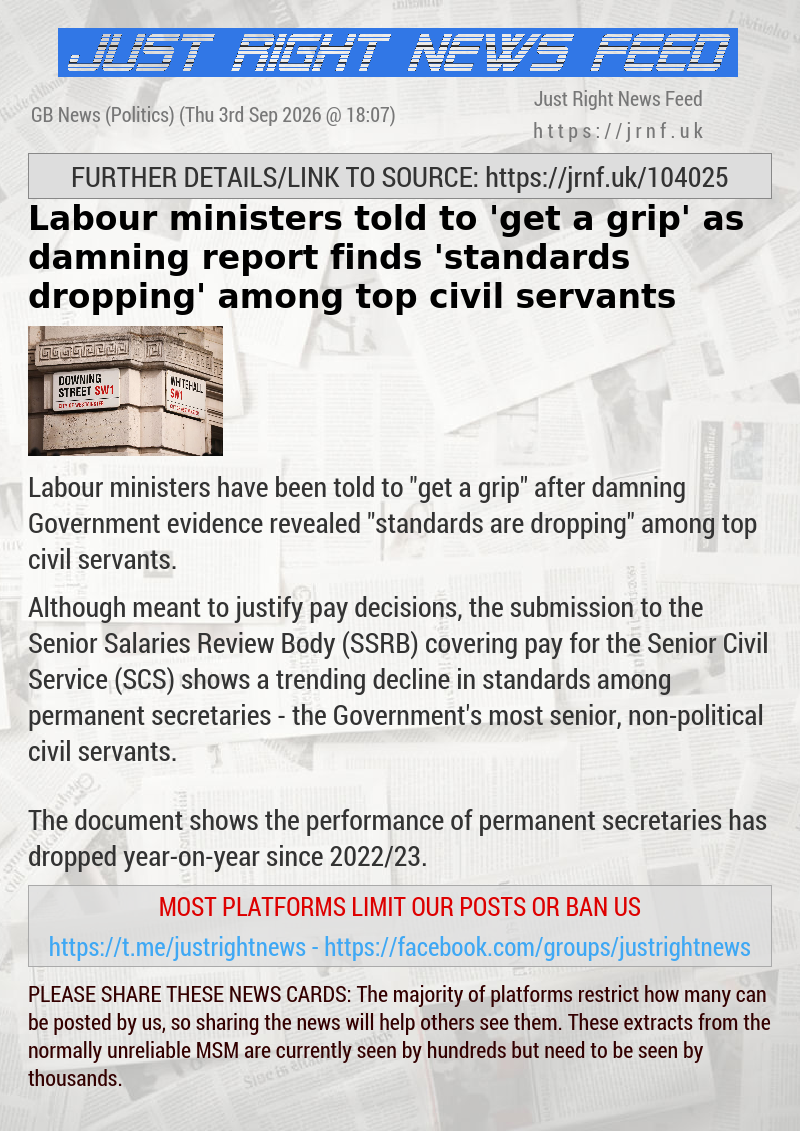 Labour ministers told to ’get a grip’ as damning report finds ’standards dropping’ among top civil servants