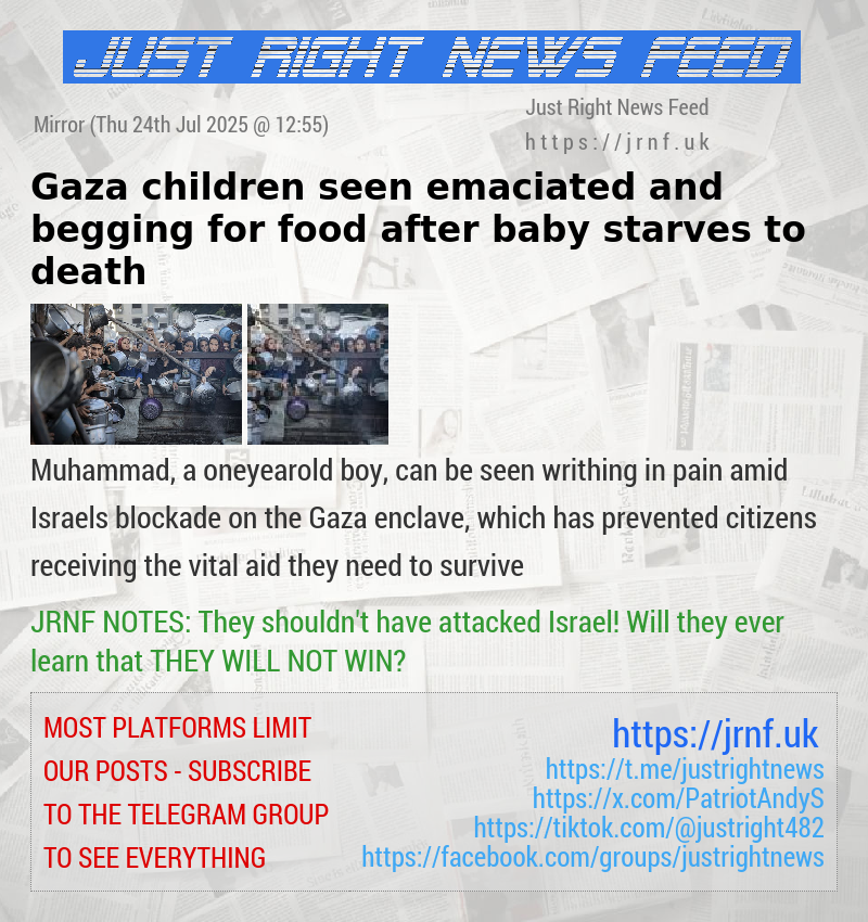 Gaza children seen emaciated and begging for food after baby starves to death