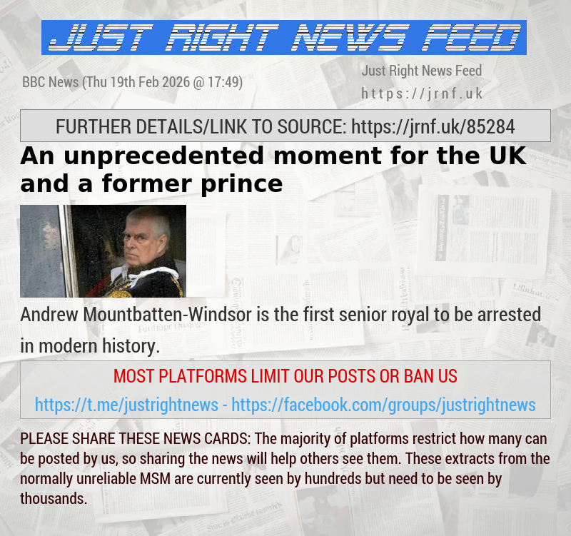 An unprecedented moment for the UK — and a former prince