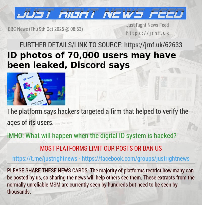 ID photos of 70,000 users may have been leaked, Discord says