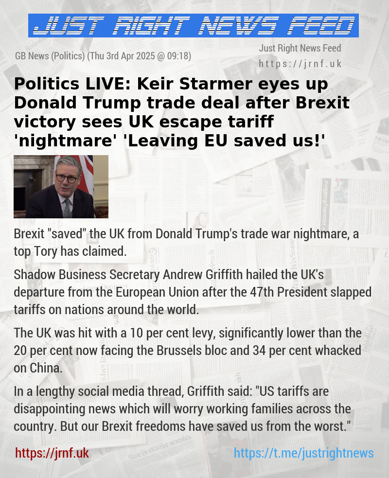 Politics LIVE: Keir Starmer eyes up Donald Trump trade deal after Brexit victory sees UK escape tariff ’nightmare’ — ’Leaving EU saved us!’