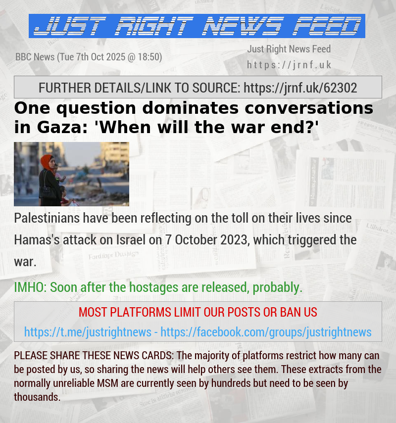 One question dominates conversations in Gaza: ’When will the war end?’