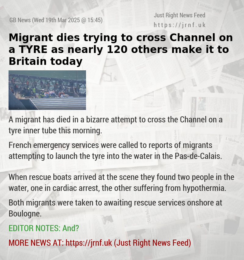 Migrant dies trying to cross Channel on a TYRE as nearly 120 others make it to Britain today