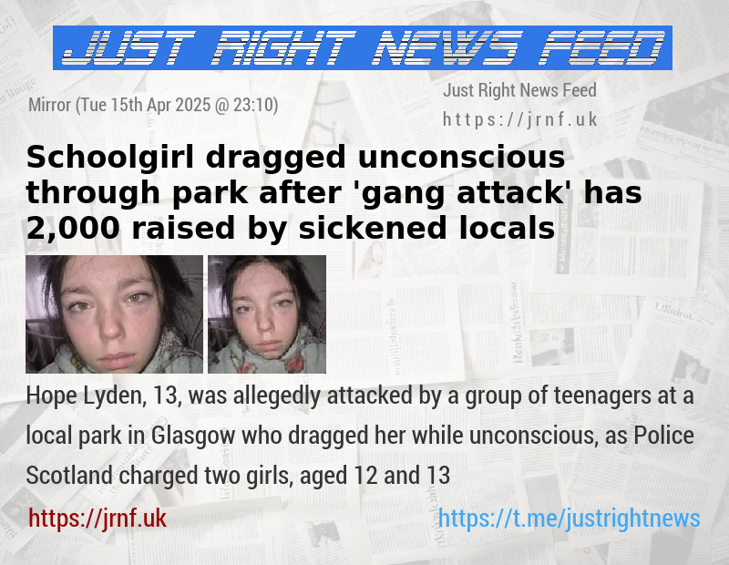 Schoolgirl dragged unconscious through park after ’gang attack’ has 2,000 raised by sickened locals