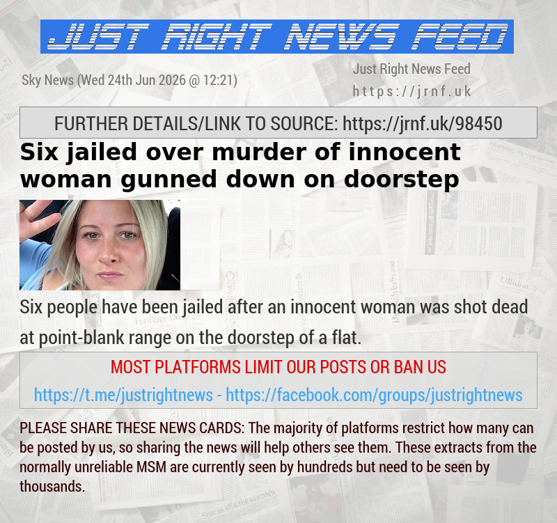 Six jailed over murder of innocent woman gunned down on doorstep