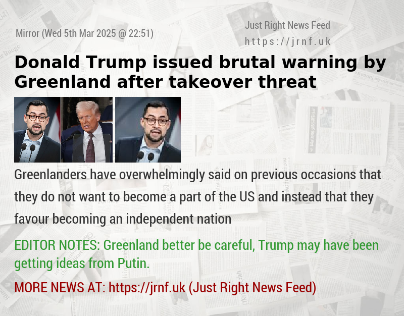 Donald Trump issued brutal warning by Greenland over invasion fears