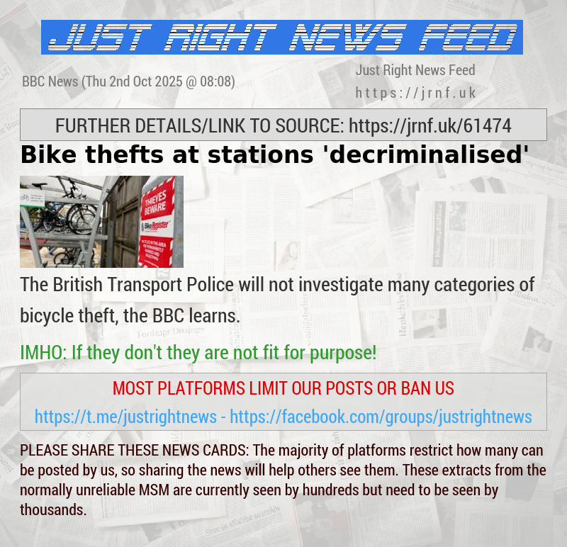 Bike thefts at stations ’decriminalised’