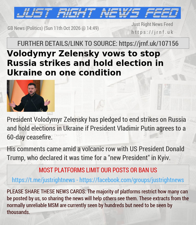 Volodymyr Zelensky vows to  stop Russia strikes and hold election in Ukraine on one condition