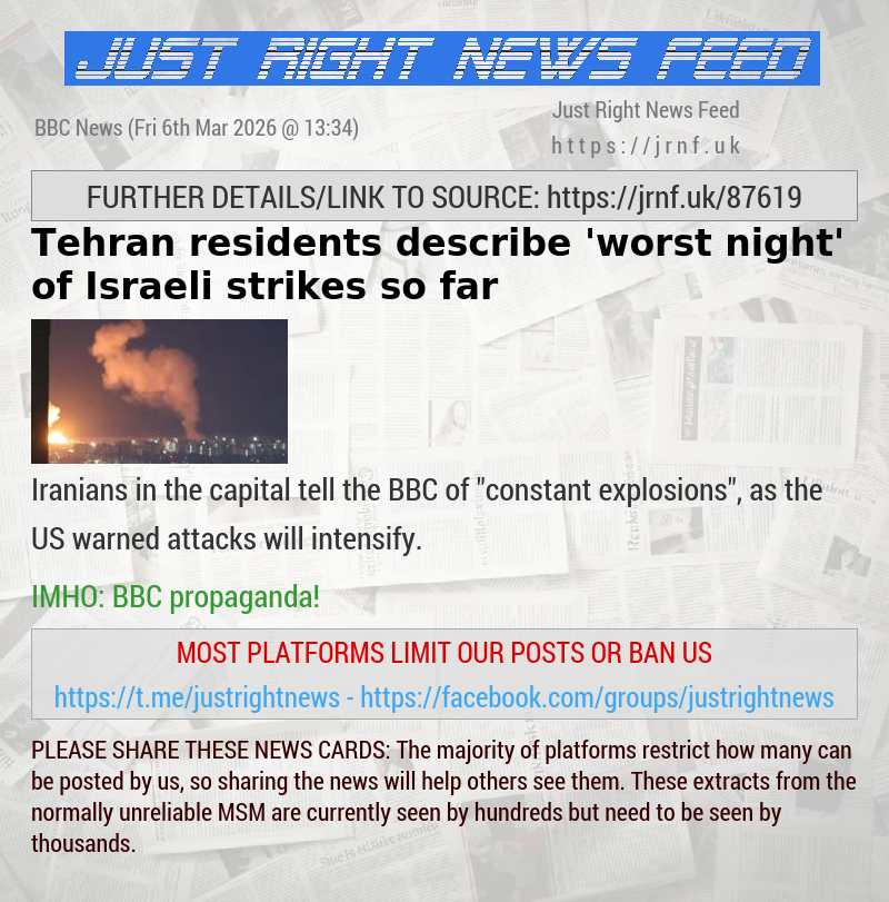 Tehran residents describe ’worst night’ of Israeli strikes so far