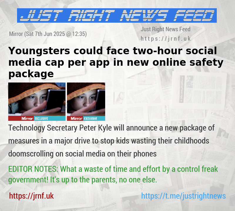 Youngsters could face two—hour social media cap per app in new online safety package