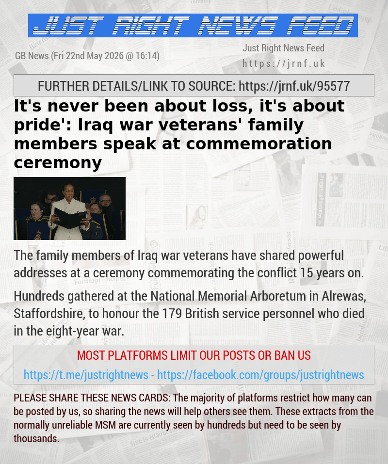 ‘It’s never been about loss, it’s about pride’: Iraq war veterans’ family members speak at commemoration ceremony