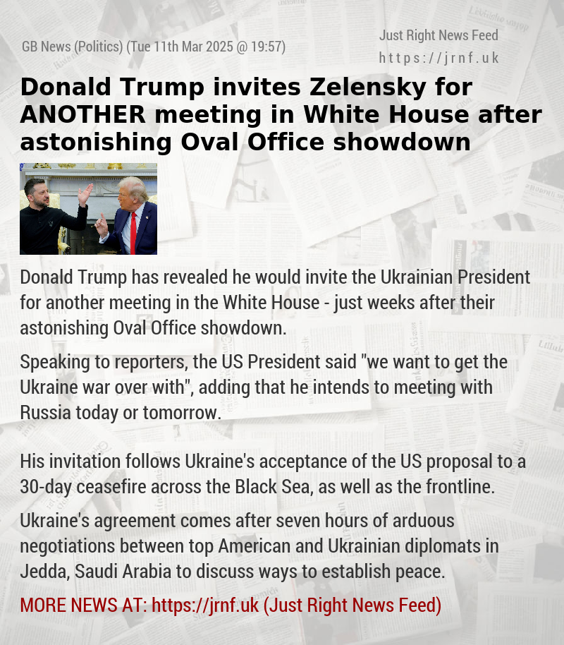 Donald Trump invites Zelensky for ANOTHER meeting in White House after astonishing Oval Office showdown