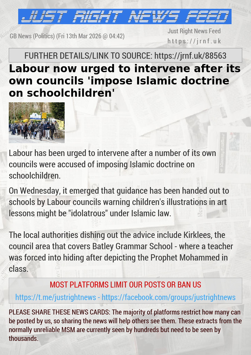Labour now urged to intervene after its own councils ’impose Islamic doctrine on schoolchildren’