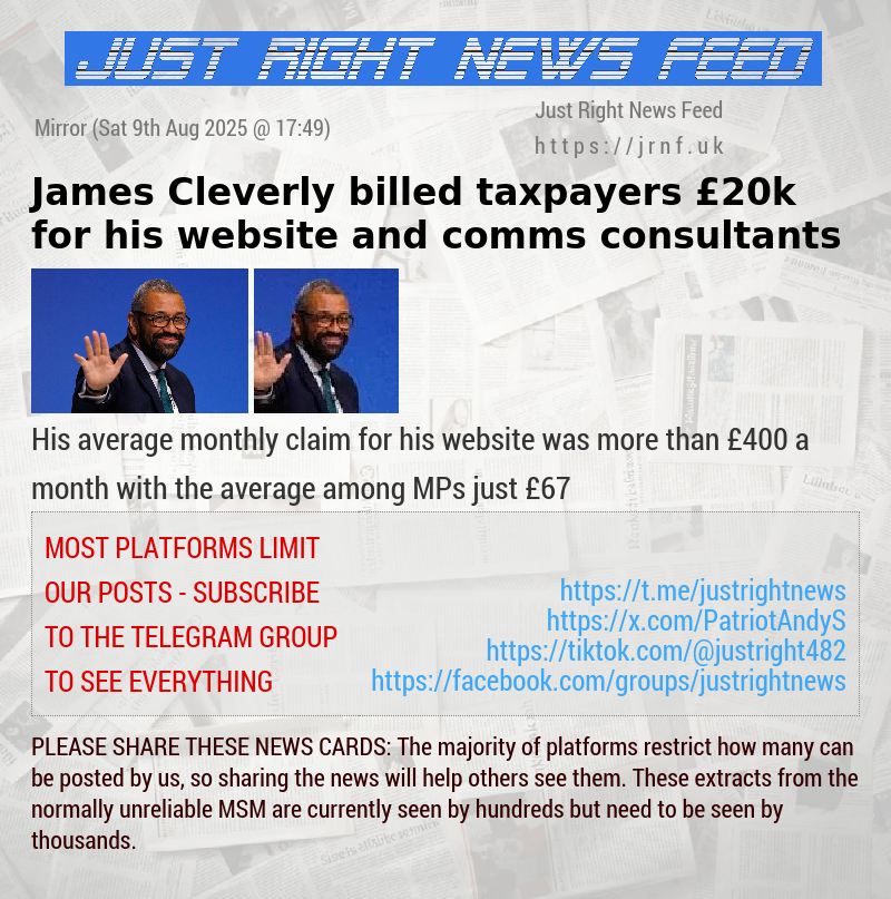 James Cleverly billed taxpayers &pound;20k for his website and comms consultants