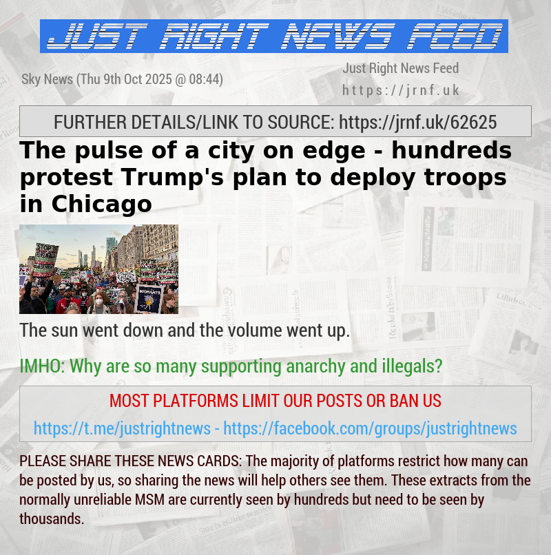 The pulse of a city on edge — hundreds protest Trump’s plan to deploy troops in Chicago