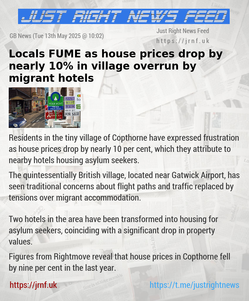 Locals FUME as house prices drop by nearly 10% in village overrun by migrant hotels