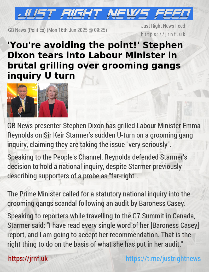 ’You’re avoiding the point!’ Stephen Dixon tears into Labour Minister in brutal grilling over grooming gangs inquiry U—turn
