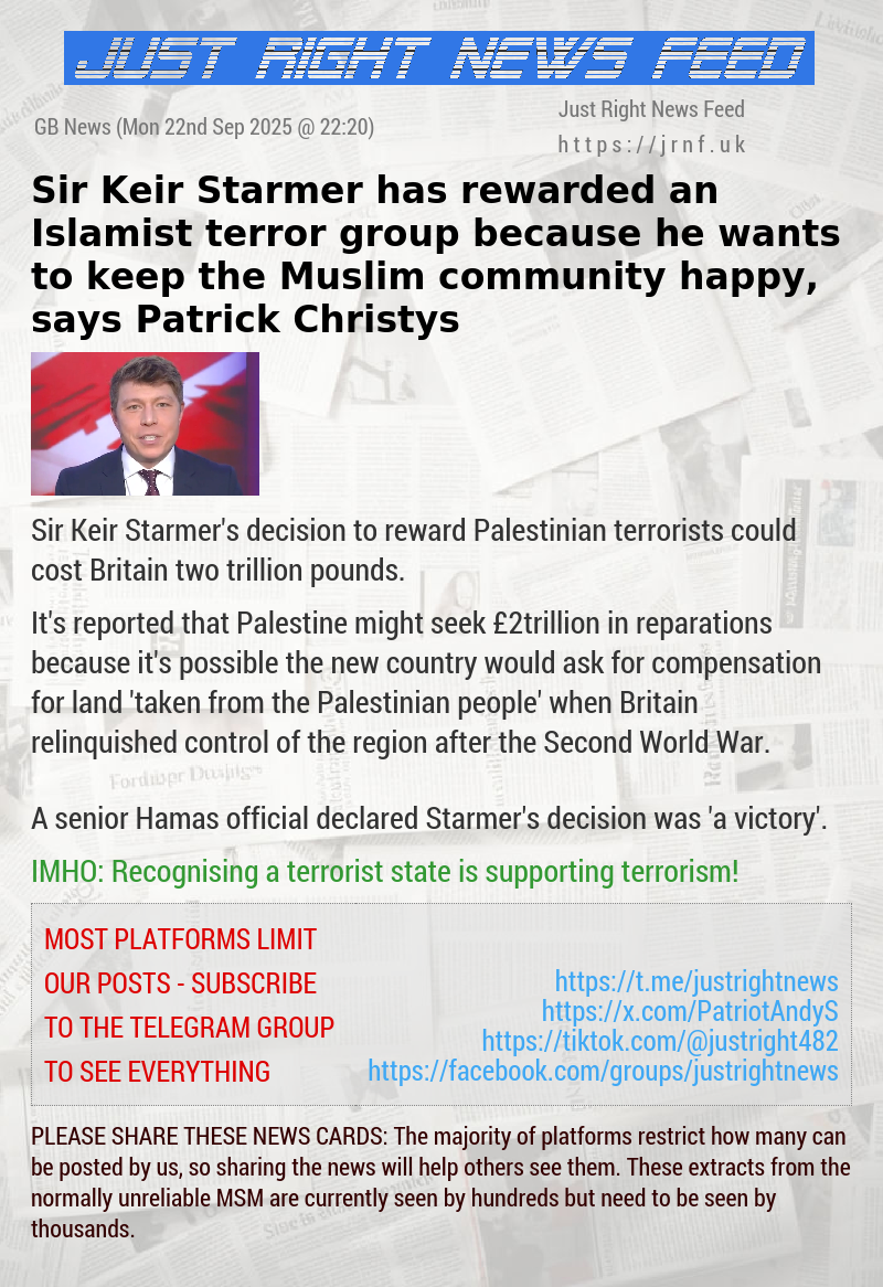 Sir Keir Starmer has rewarded an Islamist terror group because he wants to keep the Muslim community happy, says Patrick Christys