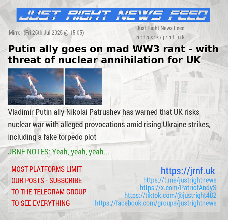 Putin ally goes on mad WW3 rant — with threat of nuclear annihilation for UK
