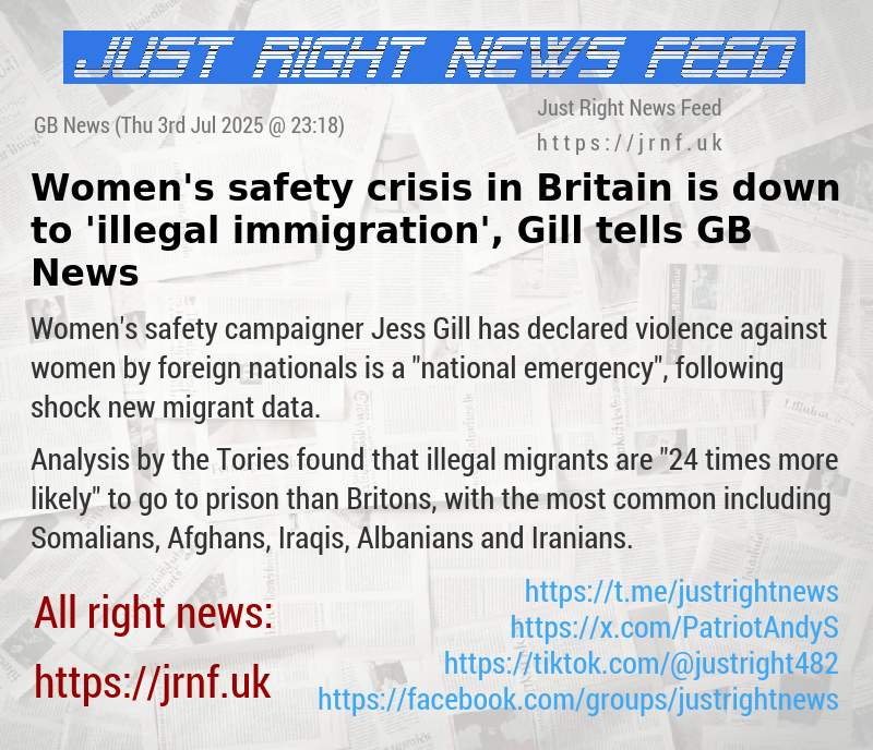 Women’s safety crisis in Britain is down to ’illegal immigration’, Gill tells GB News
