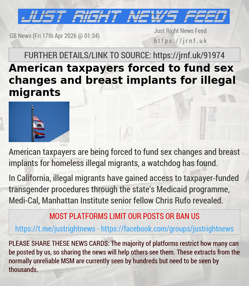 American taxpayers forced to fund sex changes and breast implants for illegal migrants