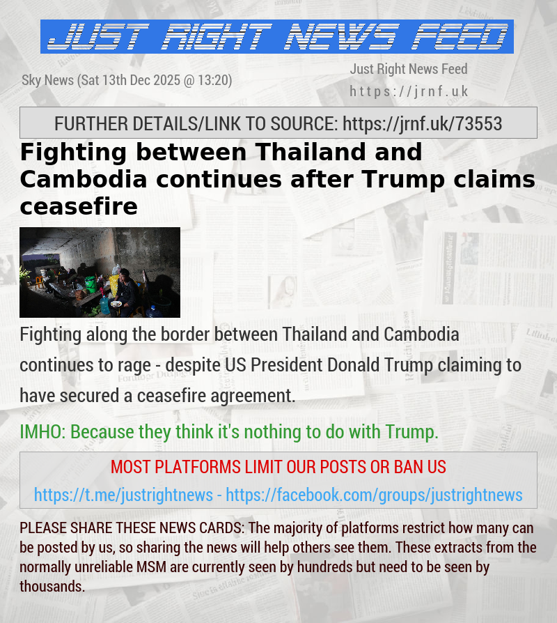 Fighting between Thailand and Cambodia continues after Trump claims ceasefire
