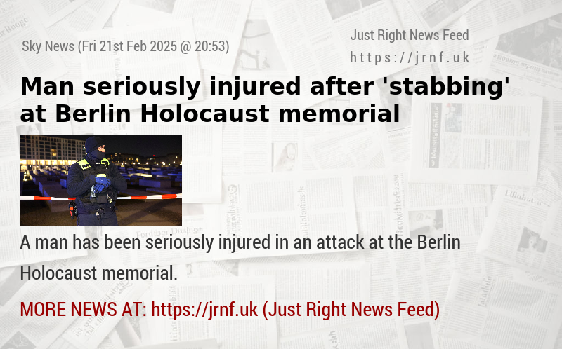 Man seriously injured after stabbing at Berlin Holocaust memorial