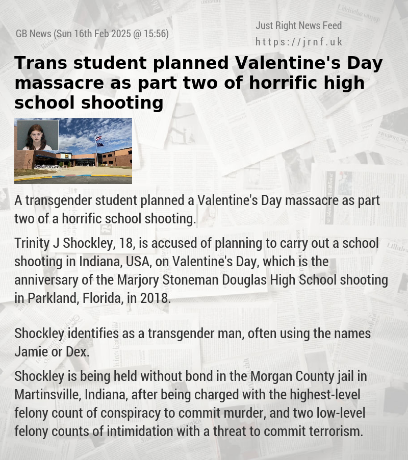 Trans student planned Valentine’s Day massacre as part two of horrific high school shooting