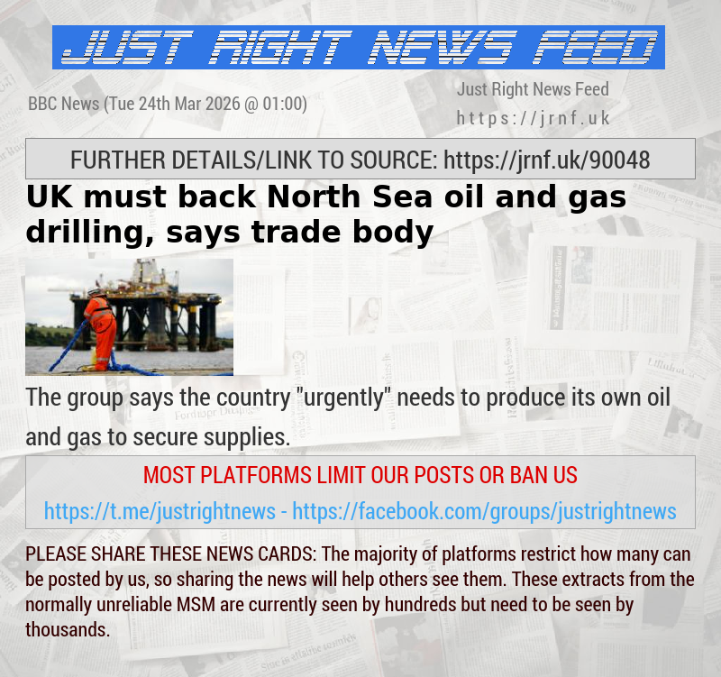 UK must back North Sea oil and gas drilling, says trade body