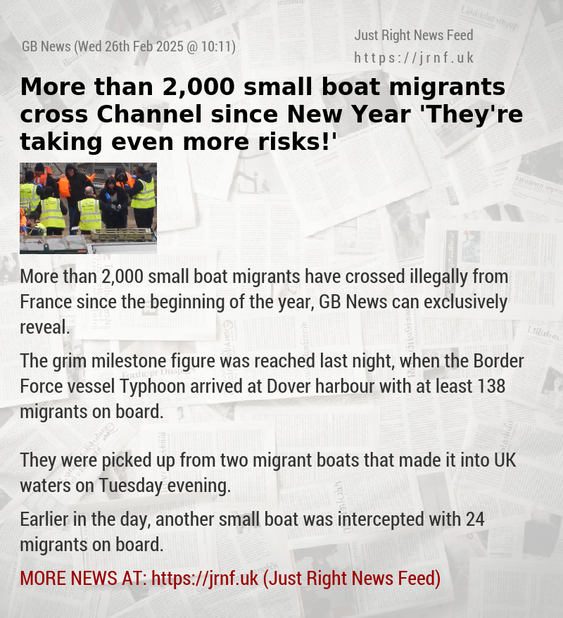 More than 2,000 small boat migrants cross Channel since New Year — ’They’re taking even more risks!’