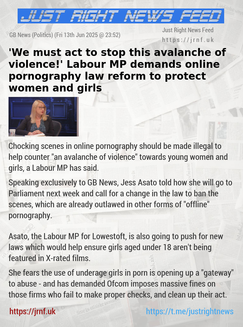’We must act to stop this avalanche of violence!’ Labour MP demands online pornography law reform to protect women and girls