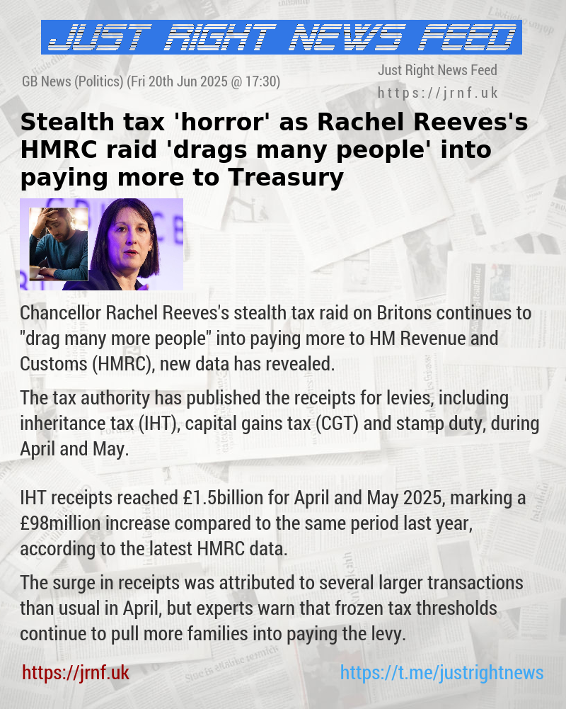 Stealth tax ’horror’ as Rachel Reeves’s HMRC raid ’drags many people’ into paying more to Treasury