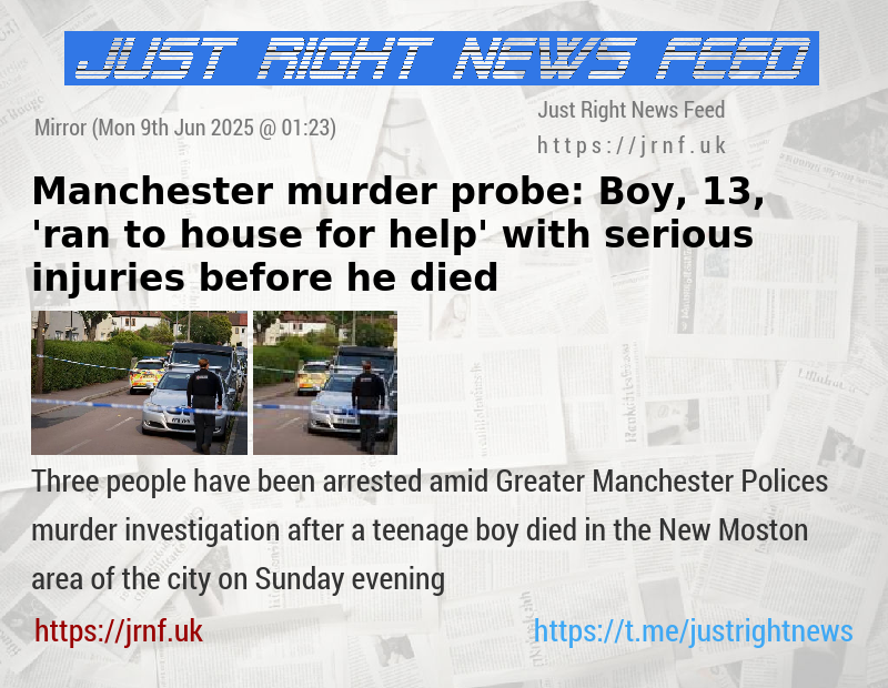 Manchester murder probe: Boy, 13, ’ran to house for help’ with serious injuries before he died
