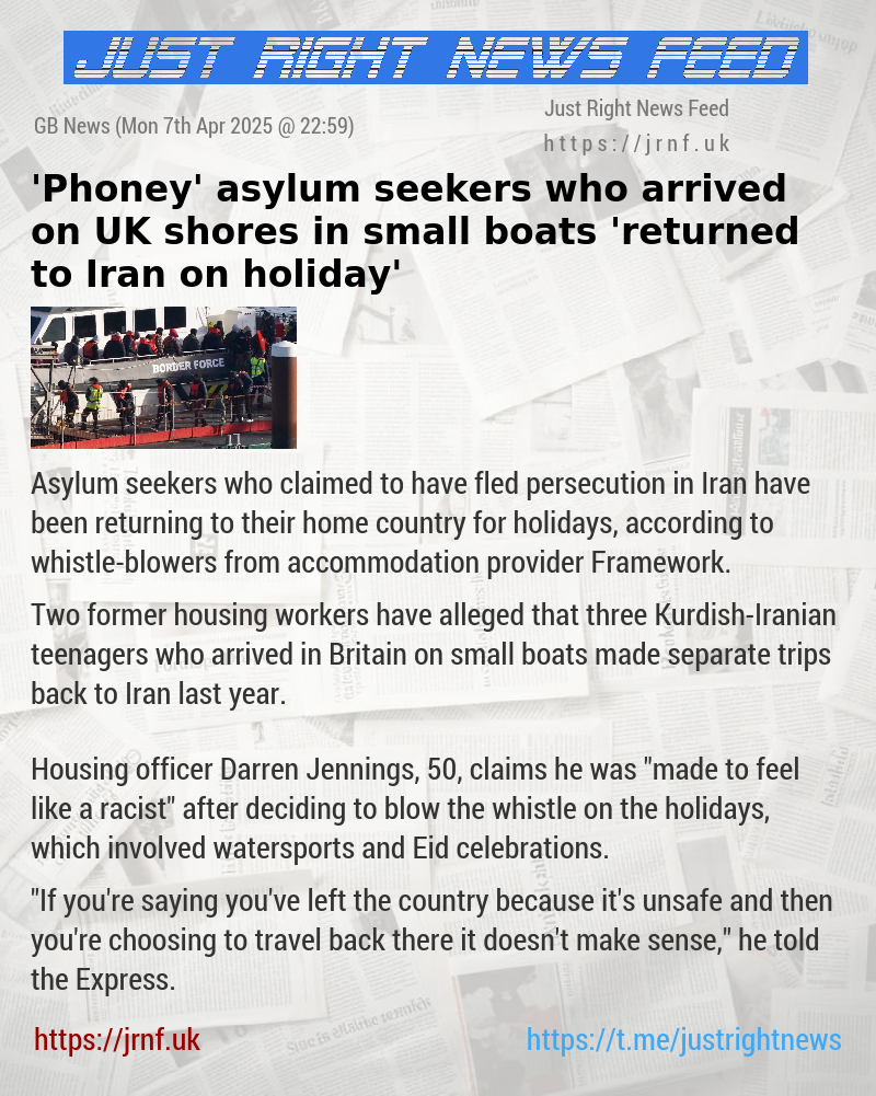 ’Phoney’ asylum seekers who arrived on UK shores in small boats ’returned to Iran on holiday’