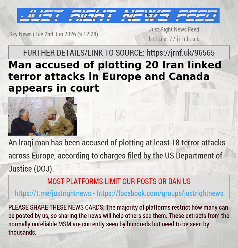 Man accused of plotting 20 Iran—linked terror attacks in Europe and Canada appears in court
