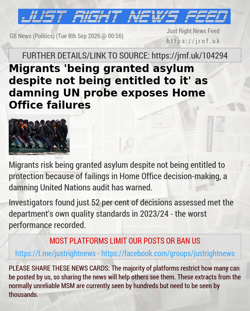 Migrants ’being granted asylum despite not being entitled to it’ as damning UN probe exposes Home Office failures