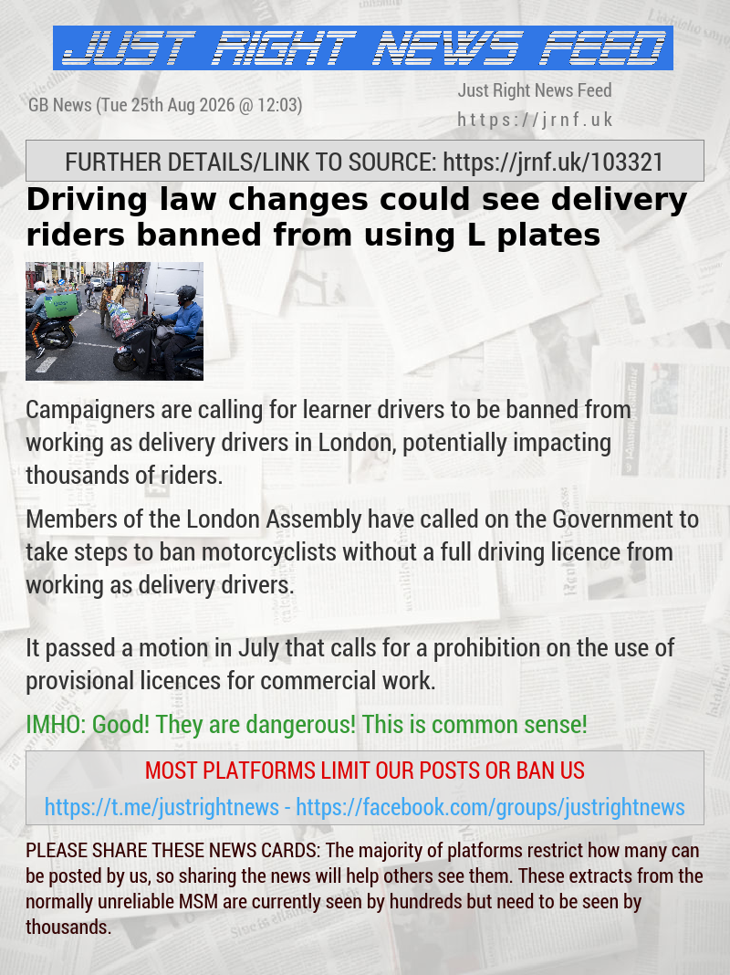 Driving law changes could see delivery riders banned from using L plates