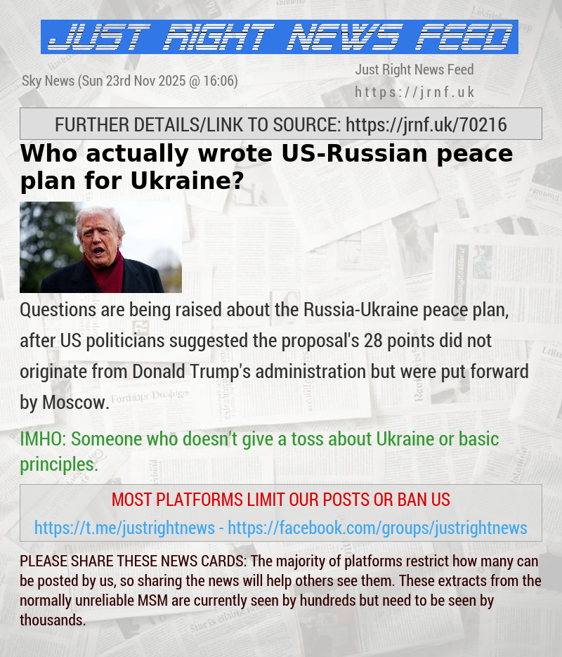 Who actually wrote US—Russian peace plan for Ukraine?