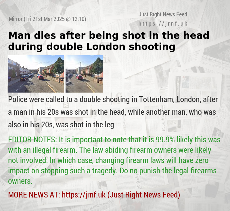 Man dies after being shot in the head during double London shooting