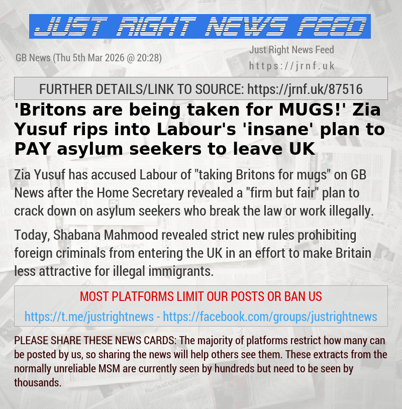 ’Britons are being taken for MUGS!’ Zia Yusuf rips into Labour’s ’insane’ plan to PAY asylum seekers to leave UK