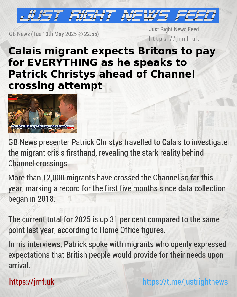 Calais migrant expects Britons to pay for EVERYTHING as he speaks to Patrick Christys ahead of Channel crossing attempt